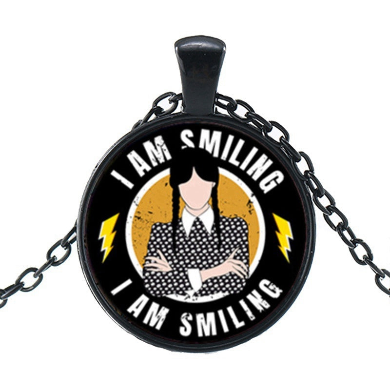 Punk Wednesday, Glass Dome Pendant Necklace.