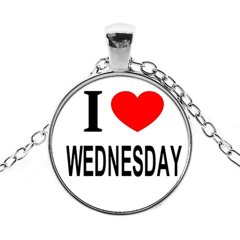 Punk Wednesday, Glass Dome Pendant Necklace.