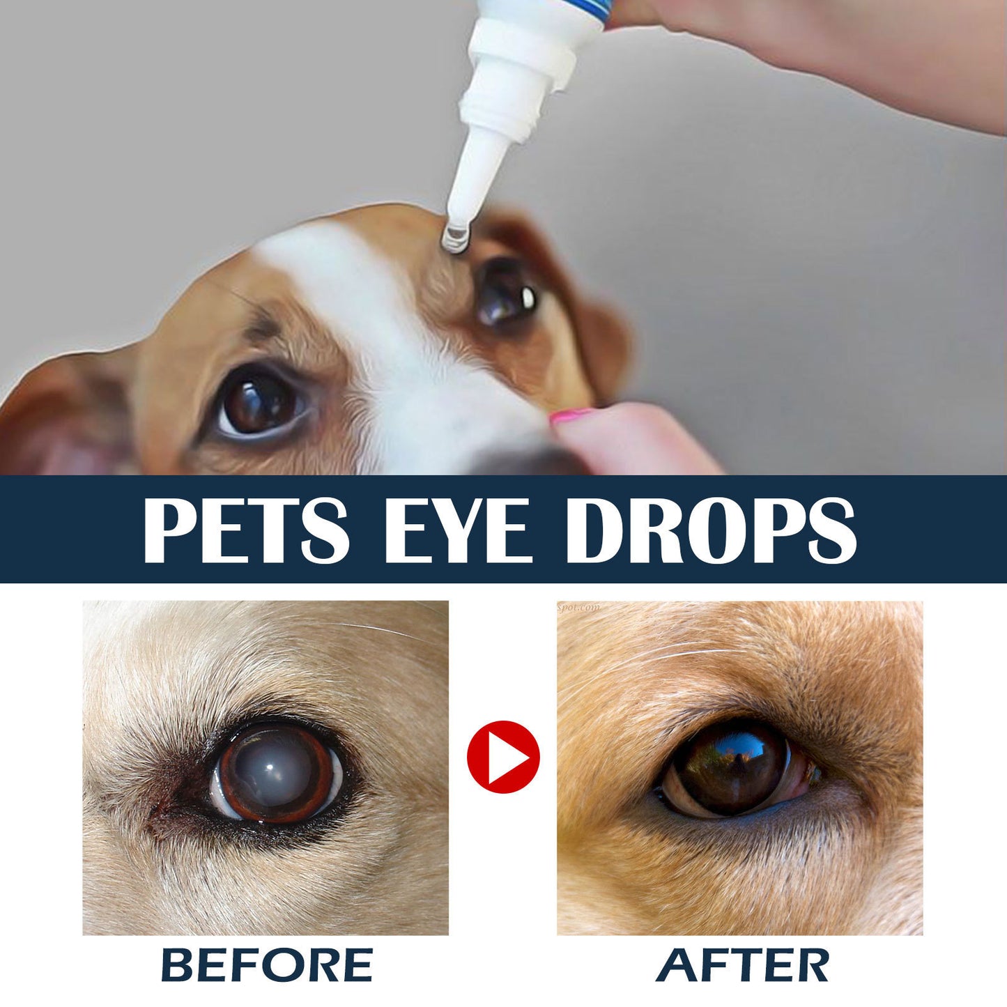 Pet Eye Drops for Tear Removal, Relief of Itching
