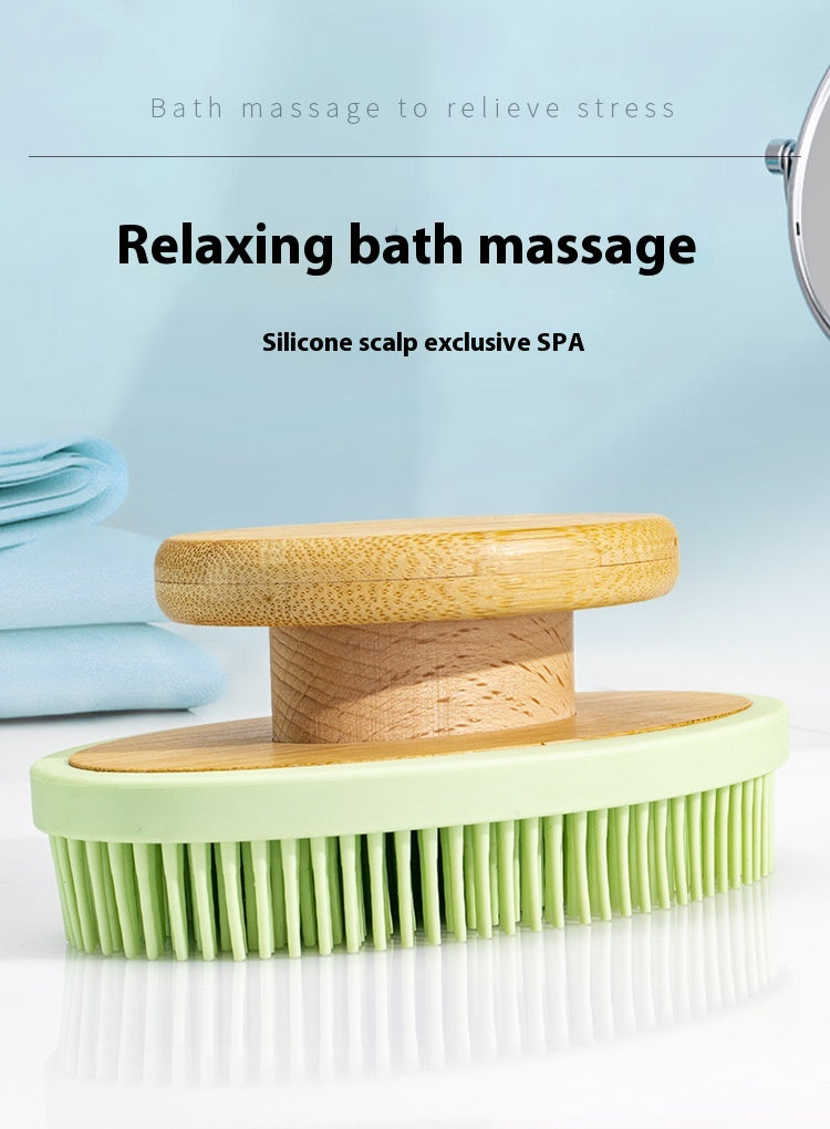 Silicone Bath Brush, Used as Soft Massage, Hand-Held.