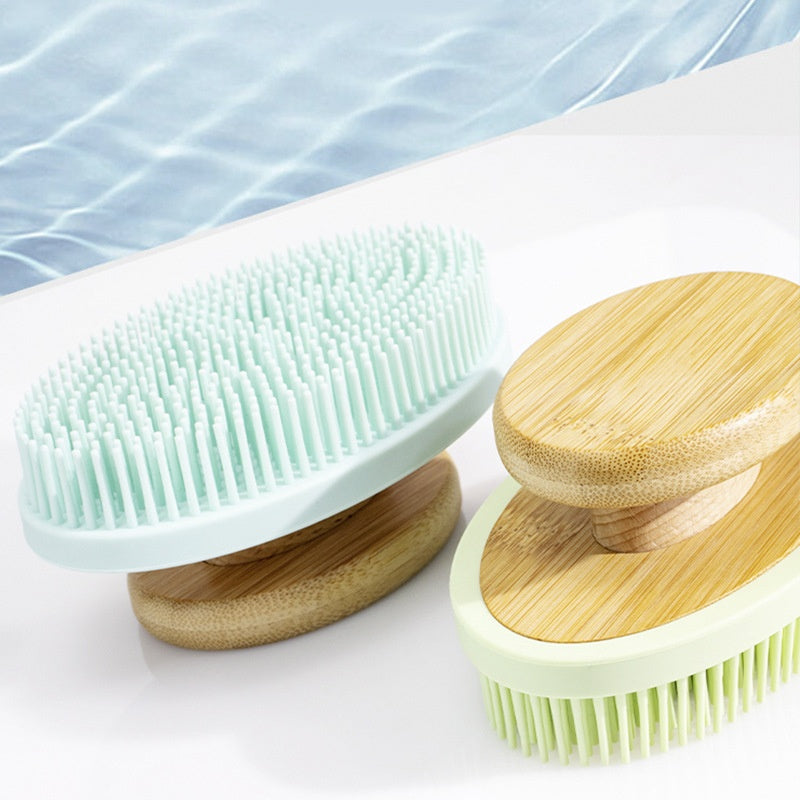 Silicone Bath Brush, Used as Soft Massage, Hand-Held.