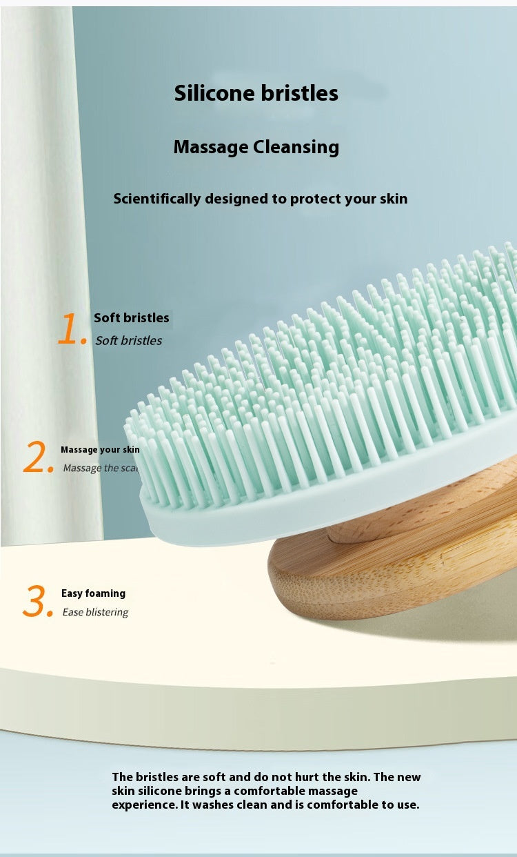 Silicone Bath Brush, Used as Soft Massage, Hand-Held.