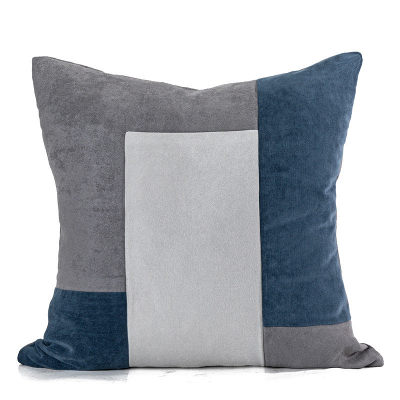 Blue Grey Suede Pillow Covers