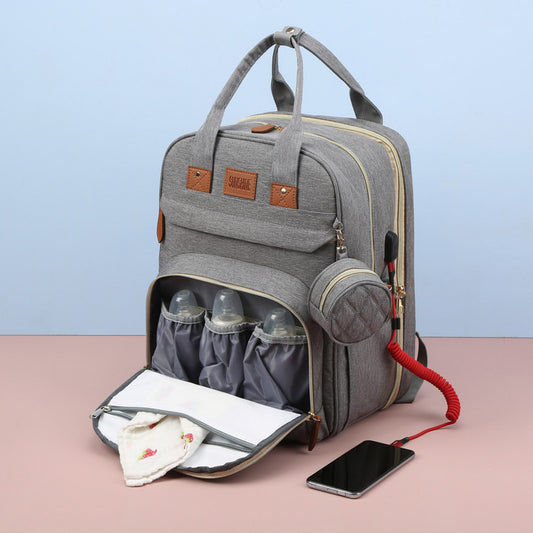 Smart Styling Baby Bag, Folding Crib, Sunshade, Multi-function Parent Storage Bag