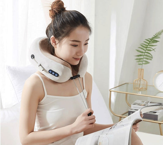 U Shaped Pillow/Neck Massage Device, Shoulder, Back Massager, Body Relaxation.