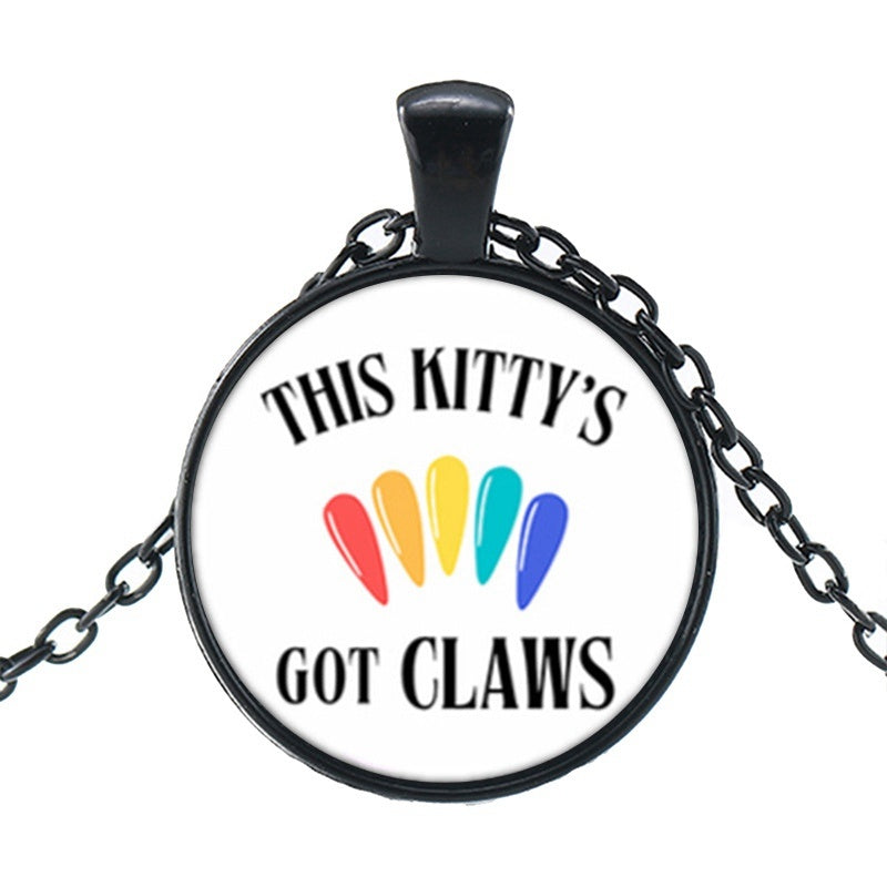 Punk Wednesday, Glass Dome Pendant Necklace.