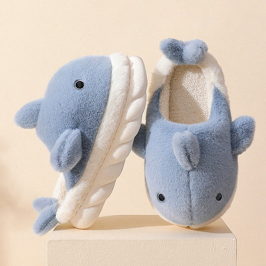 Fun Shark Slippers for Young Teens and Adults, Soft, Furry.