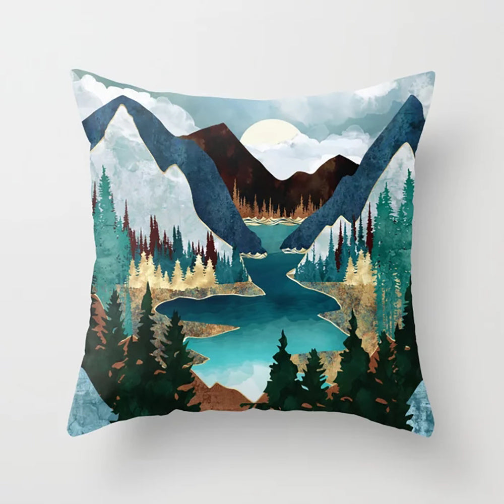 Mountain Region, Colorado Scenes, Sea Coast, Home Decor Plush Cushion Pillow Covers